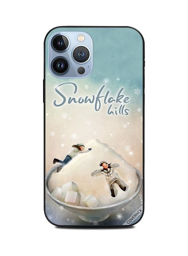 كوفرنيكس غطاء حماية بطبعة تلال ثلجية لهاتف أبل آيفون 13 برو ماكس متعدد الألوان - Image 1