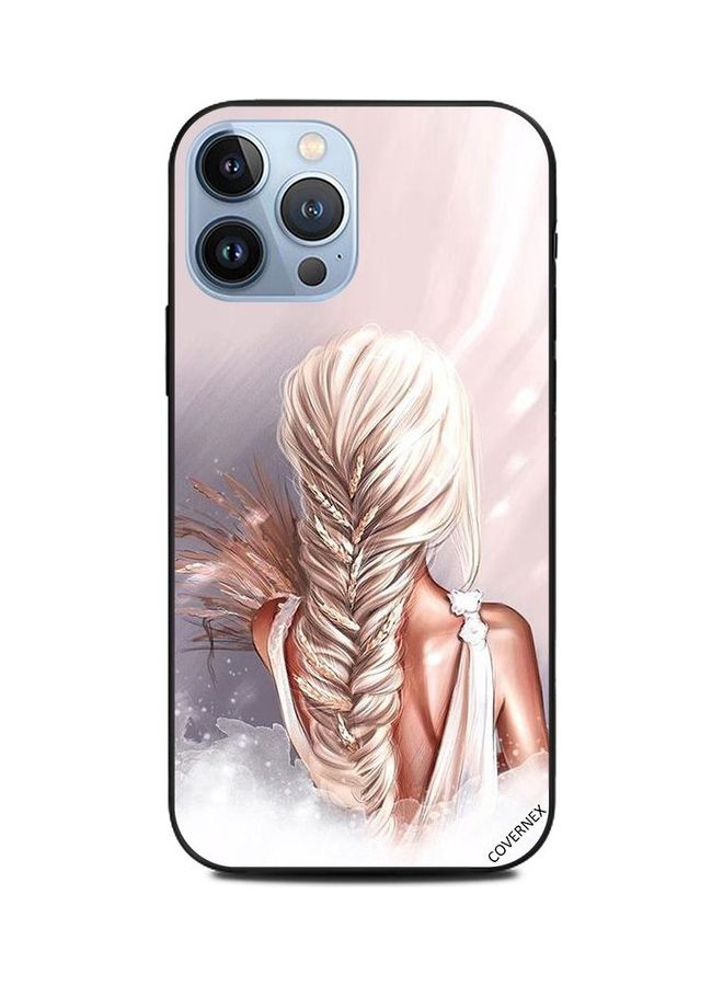 كوفرنيكس غطاء حماية بطبعة فنية لفتاة واقفة لهاتف أبل آيفون 13 برو ماكس متعدد الألوان - Image 1