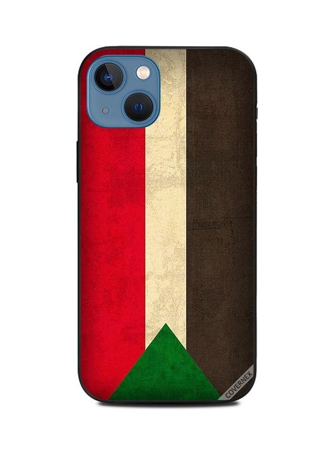 Covernex Sudan Flag Vintage Printed Protective Case Cover For Apple iPhone 13 Multicolour - Image 1