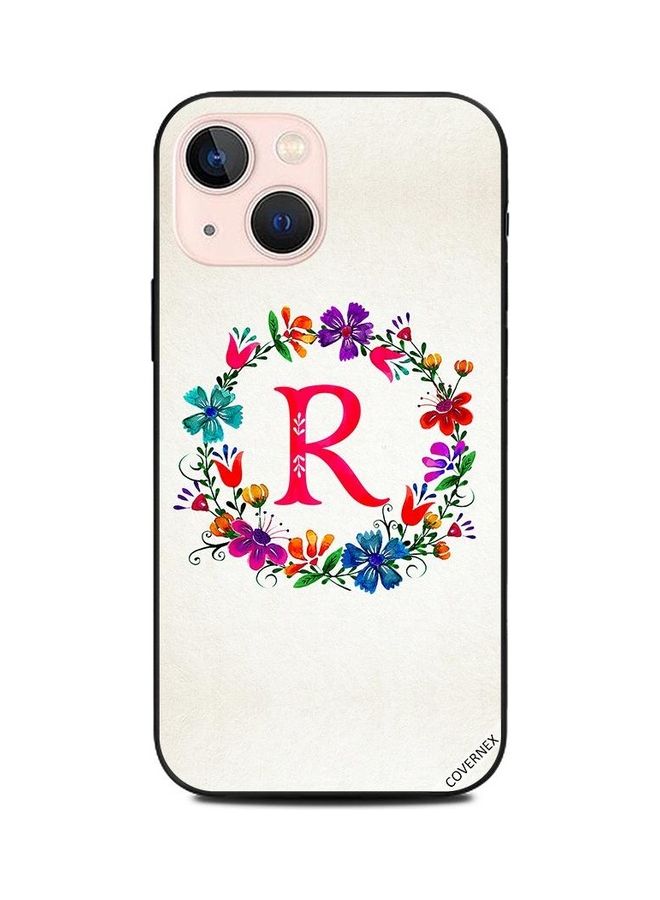 Covernex Alphabet R Printed Protective Case Cover For Apple iPhone 13 Mini Multicolour  - Image 1