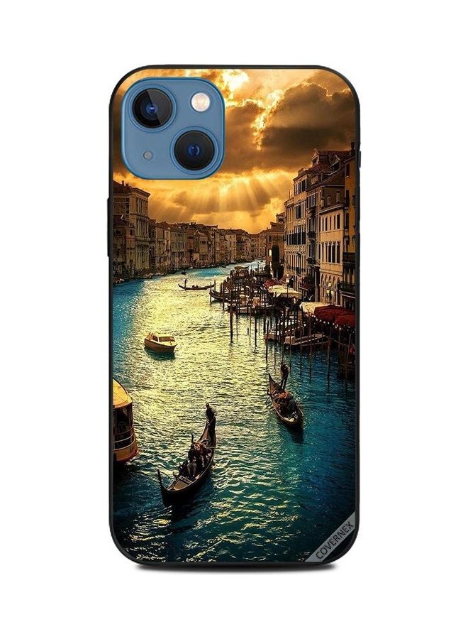 كوفرنيكس غطاء حماية واقٍ بطبعة قوارب في المدينة لهاتف أبل آيفون 13 متعدد الألوان - Image 1