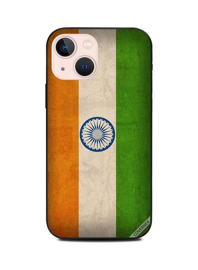 كوفرنيكس غطاء حماية واقٍ بطبعة بتصميم كلاسيكي على شكل علم الهند لهاتف أبل آيفون 13 ميني متعدد الألوان - Image 1