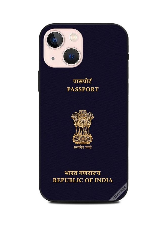 Covernex Apple iPhone 13 Mini Protective Case Cover Printed Featuring India Passport DESIGN_1306 - Image 1