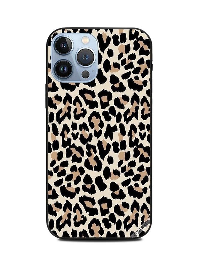 Covernex Apple iPhone 13 Pro Max Protective Case Cover Printed Featuring Leopard Pattern Black & Brown DESIGN_1250 - Image 1