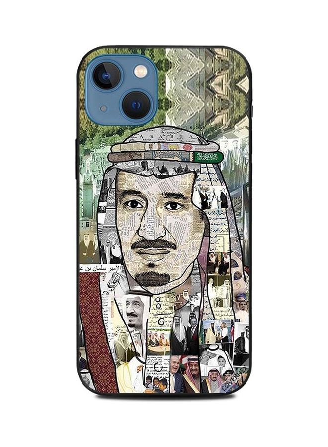 كوفرنيكس غطاء حماية واقٍ بطبعة صور الملك سلمان مجمعة في صورة واحدة لهاتف أبل آيفون 13 متعدد الألوان - Image 1