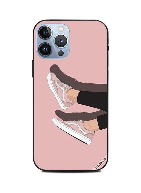 Protective Case Cover For Apple iPhone 13 Pro Max Pink Canvas Shoes