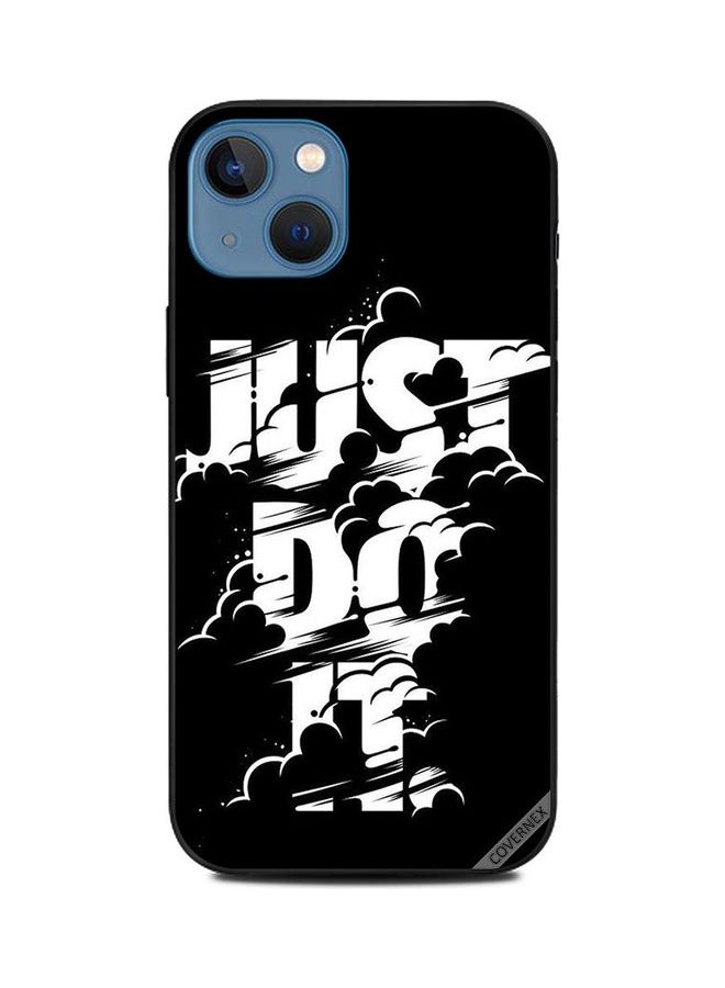 Covernex Apple iPhone 13 Protective Case Cover Printed Featuring Just Do It B&W DESIGN_1939 - Image 1