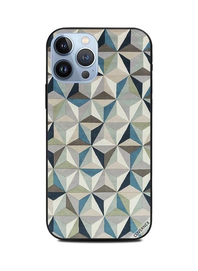 Covernex Apple iPhone 13 Pro Max Protective Case Cover Printed Featuring Blue Diamond Prints Pattern DESIGN_1514 - Image 1
