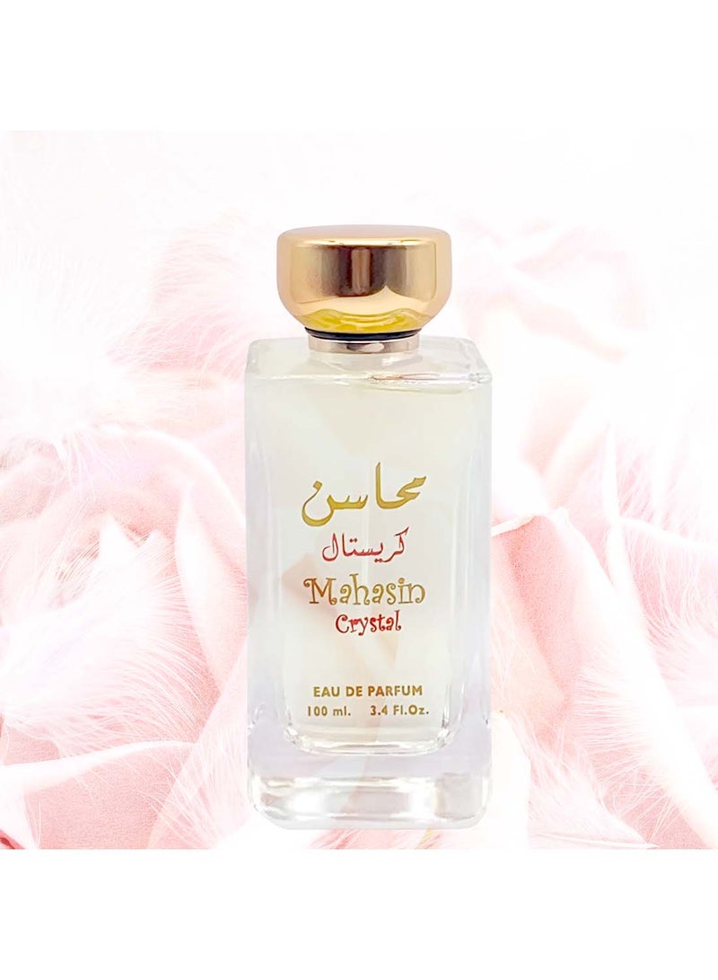 Lattafa Mahasin Crystal EDP With FREE Deodorant Inside 100ml  - Image 4