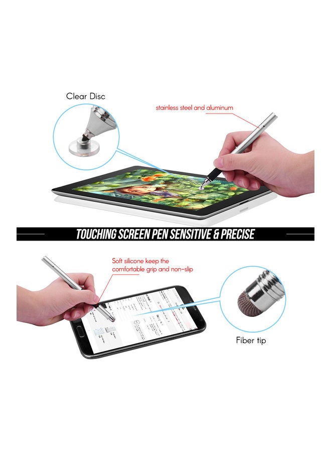 3-in-1 Precision Stylus Pen Silver - Image 2
