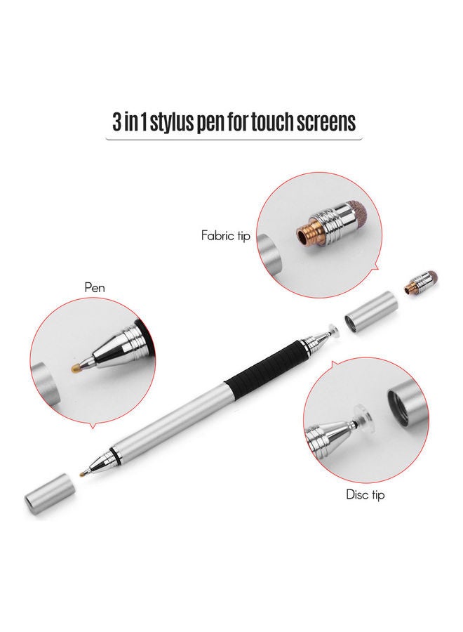 3-in-1 Precision Stylus Pen Silver - Image 4