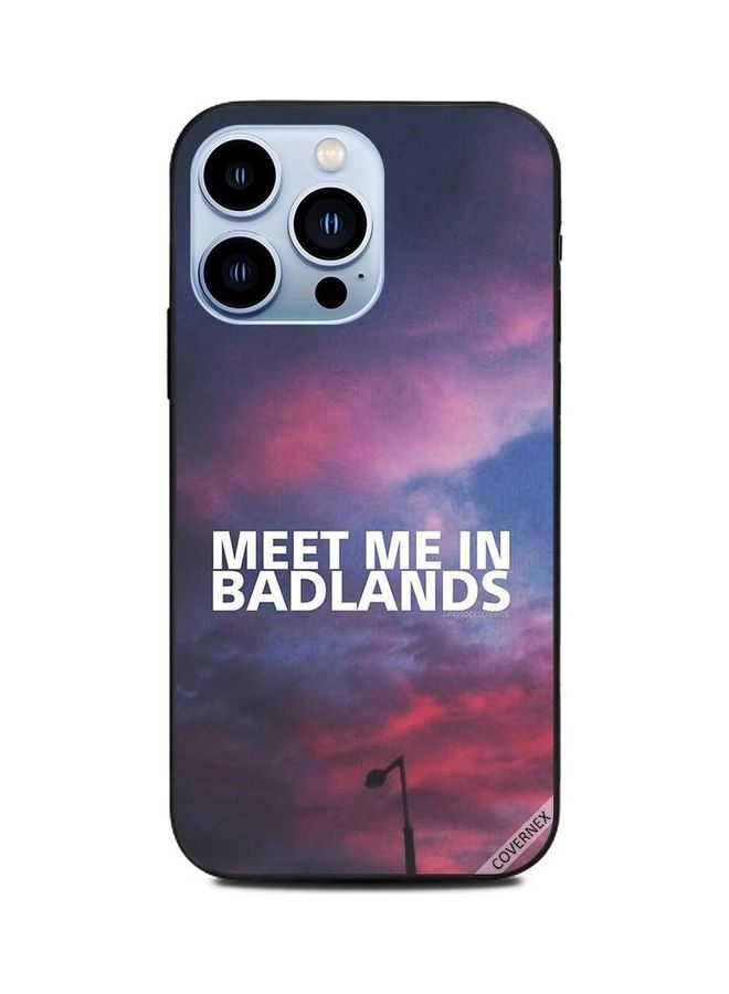 كوفرنيكس غطاء حماية واقٍ بطبعة عبارة "Meet Me In Badlands" لأبل آيفون 13 برو متعدد الألوان - Image 1