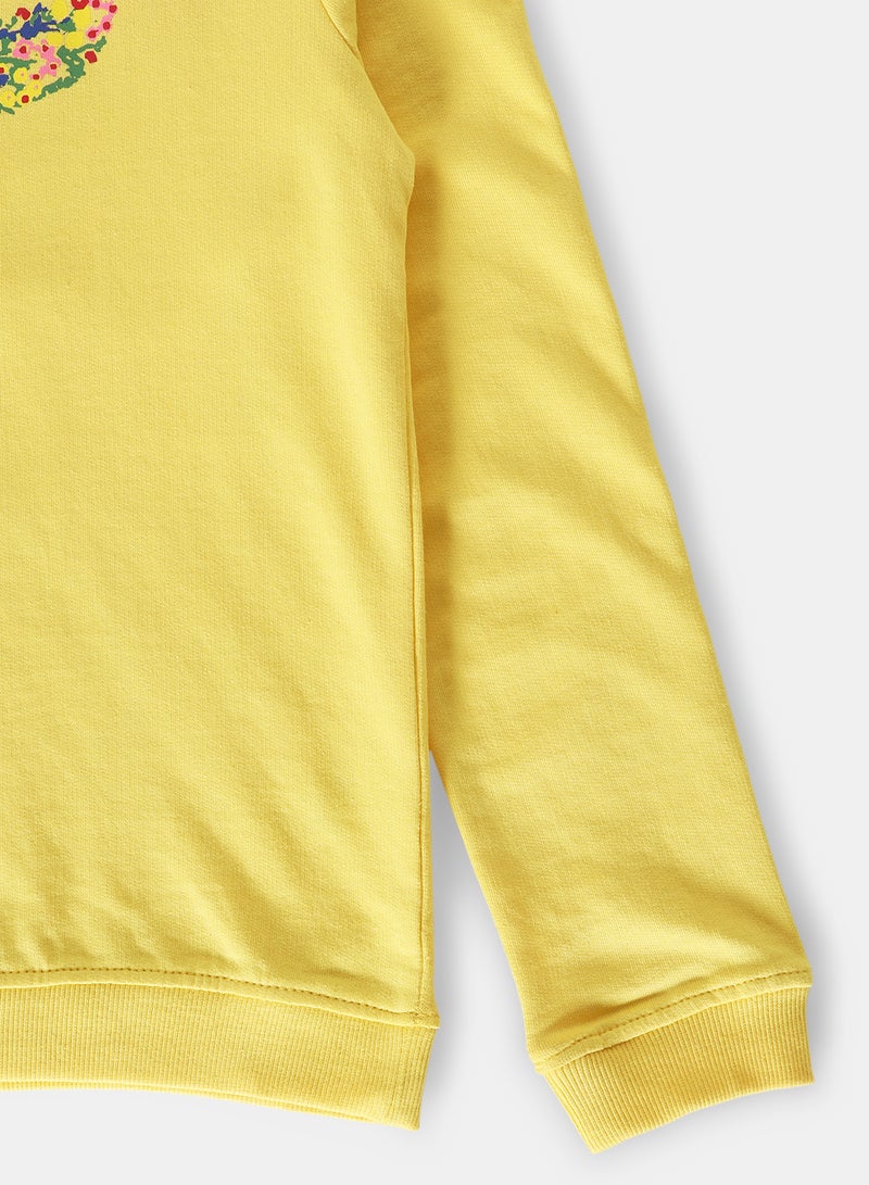 NEON - Girls Sweatshirt Prime Rose Yellow - Image 1