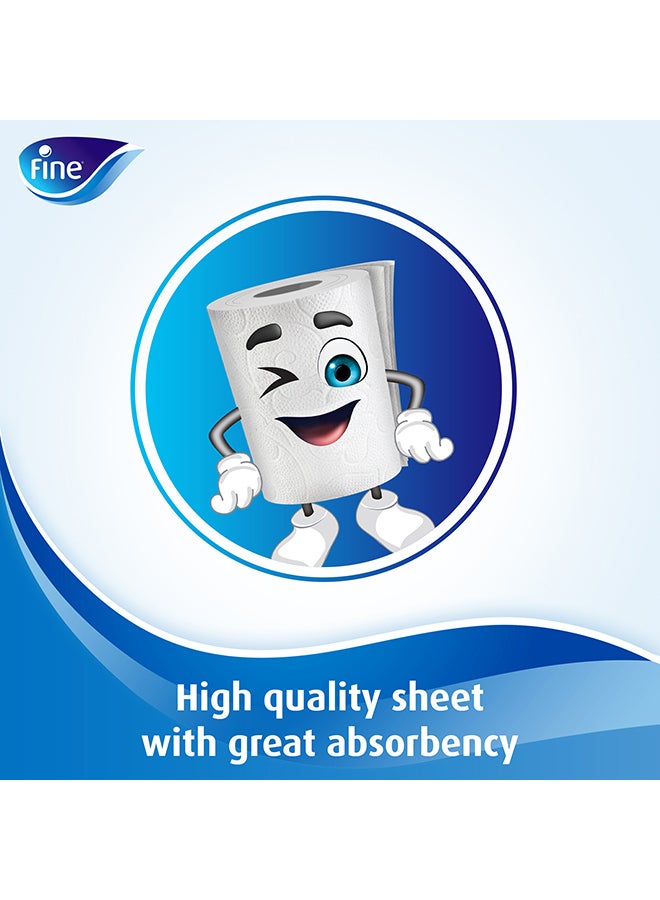 Fine 3 Ply Deluxe Highly Absorbent Flushable Toilet Paper 72 Rolls White - Image 4