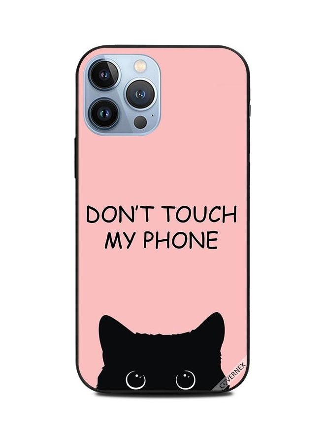 Covernex Apple iPhone 13 Pro Max Protective Case Cover Printed Featuring Don't Touch My Phone Black Cat DESIGN_2039 - Image 1