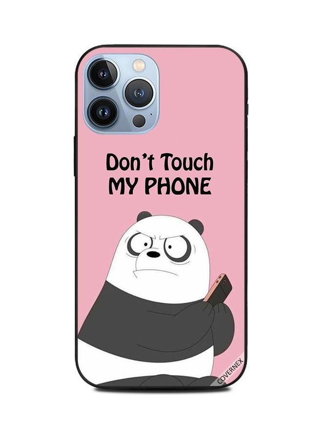 كوفرنيكس غطاء حماية واقٍ لهاتف أبل آيفون 13 برو ماكس باندا وعبارة "Don't Touch My Phone" - Image 1