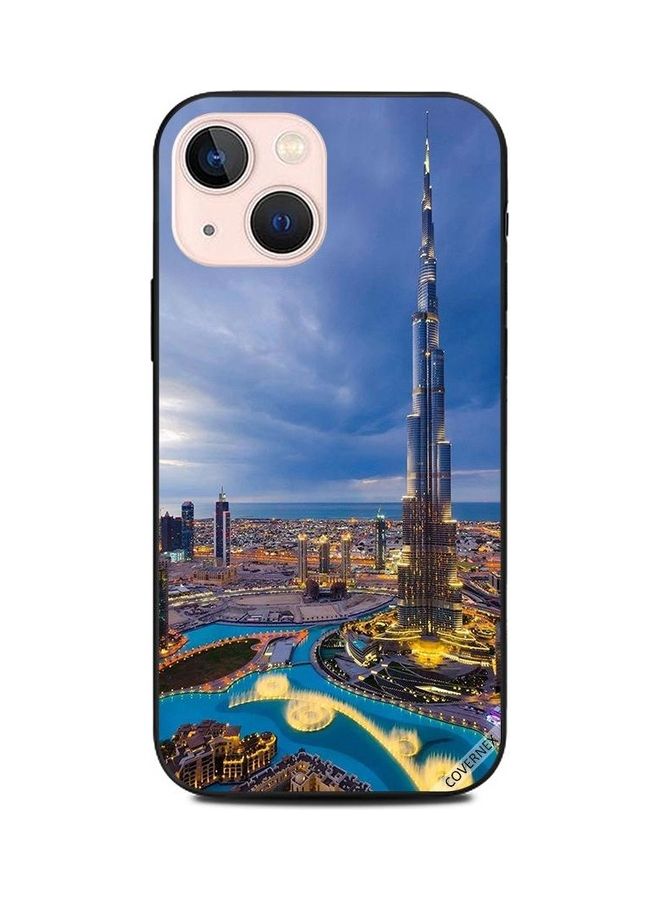 كوفرنيكس غطاء حماية واقٍ بطبعة صورة النافورة الراقصة في وسط المدينة لهاتف أبل آيفون 13 ميني متعدد الألوان - Image 1