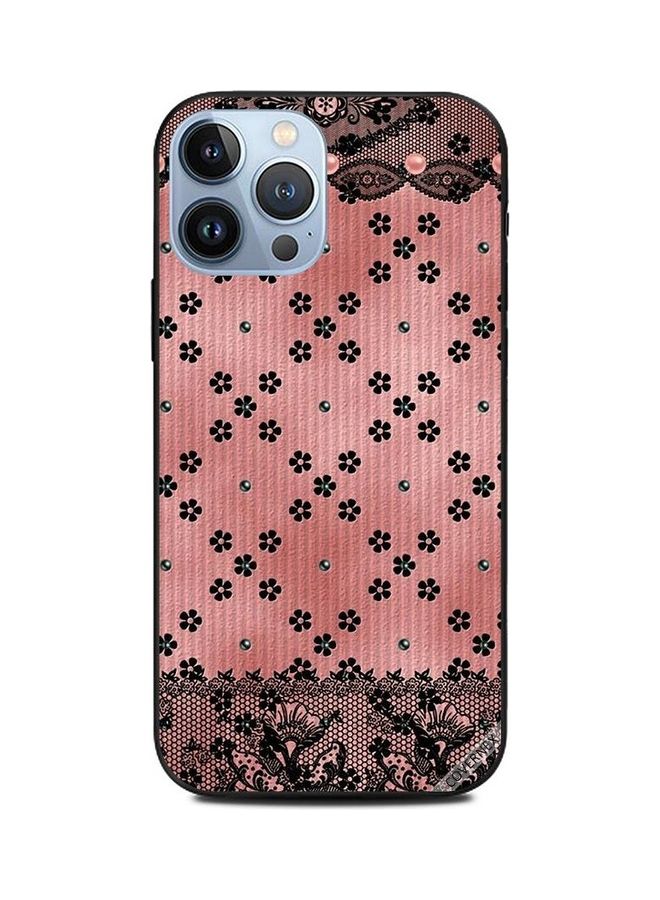 Covernex Protective Case Cover For Apple iPhone 13 Pro Max Black Small Flowers On Cloth - Image 1