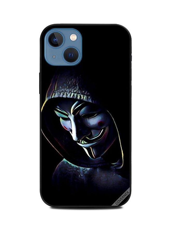 Covernex Wear Mask And Hide Your Actual Face Printed Protective Case Cover For Apple iPhone 13 Multicolour  - Image 1