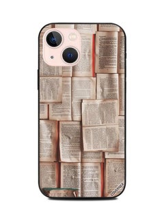 Book Pages Pattern Protective Case Cover For Apple iPhone 13 Mini Multicolour