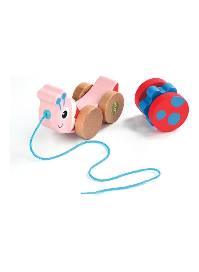 Oops! - Pull And Fun Ladybug Toy With Detachable Rotating Ball And Rattle 15cm - Image 1