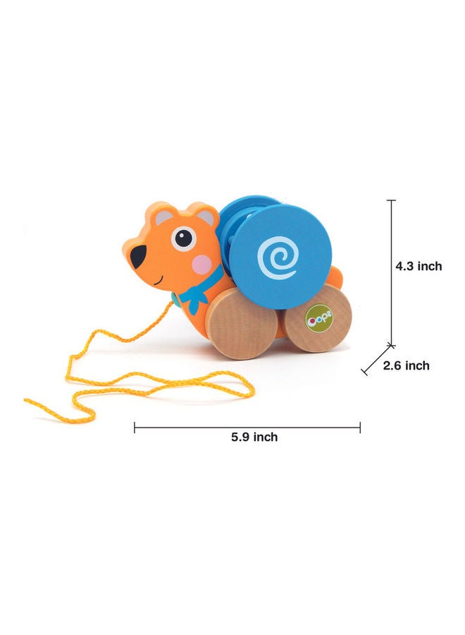 Oops! Pull And Fun Bear Toy With Detachable Rotating Ball And Rattle 15cm - Image 2