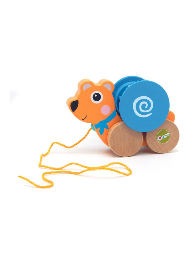 Oops! Pull And Fun Bear Toy With Detachable Rotating Ball And Rattle 15cm - Image 3