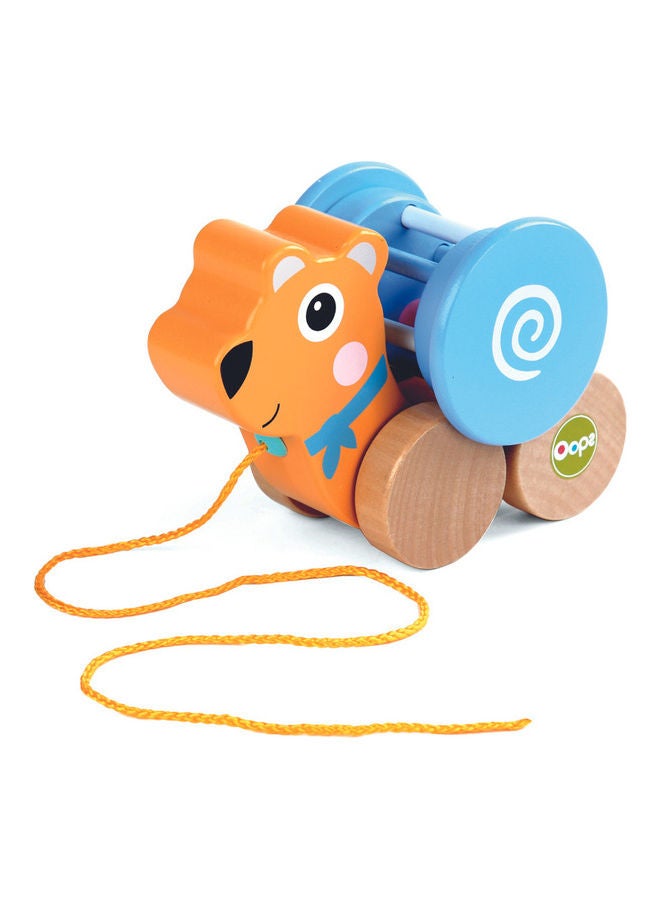 Oops! Pull And Fun Bear Toy With Detachable Rotating Ball And Rattle 15cm - Image 1