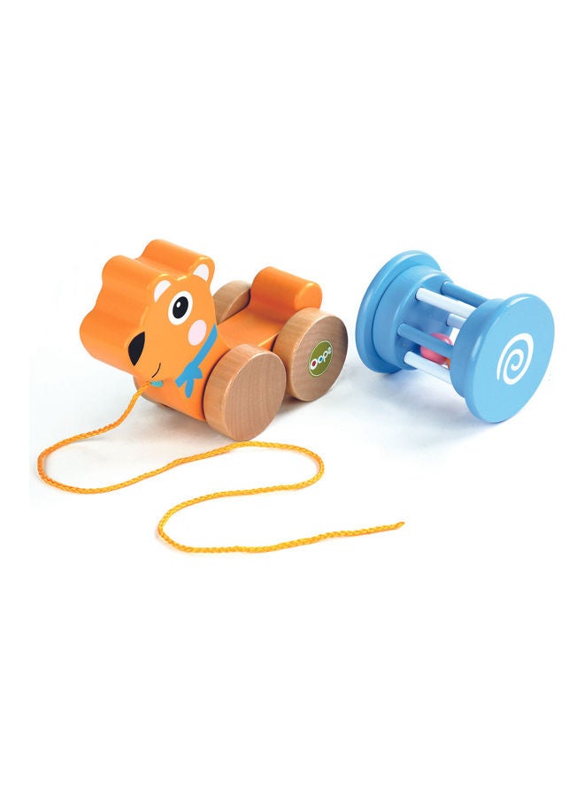 Oops! Pull And Fun Bear Toy With Detachable Rotating Ball And Rattle 15cm - Image 5