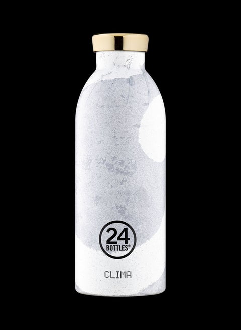 Clima Double Walled Insulated Stainless Steel Water Bottle White 7.3 x 20.5cm