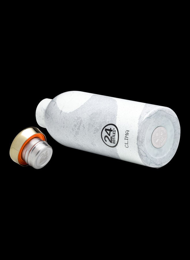 24Bottles - Clima Double Walled Insulated Stainless Steel Water Bottle White 7.3 x 20.5cm - Image 1