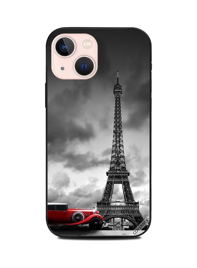 Covernex Eiffel Tower And Car Printed Protective Case Cover For Apple iPhone 13 Mini Multicolour - Image 1