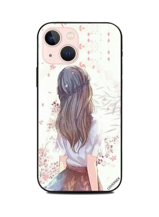 Covernex Apple iPhone 13 Mini Protective Case Cover Printed Featuring Cute Girl In Deep Thinking DESIGN_0835 - Image 1