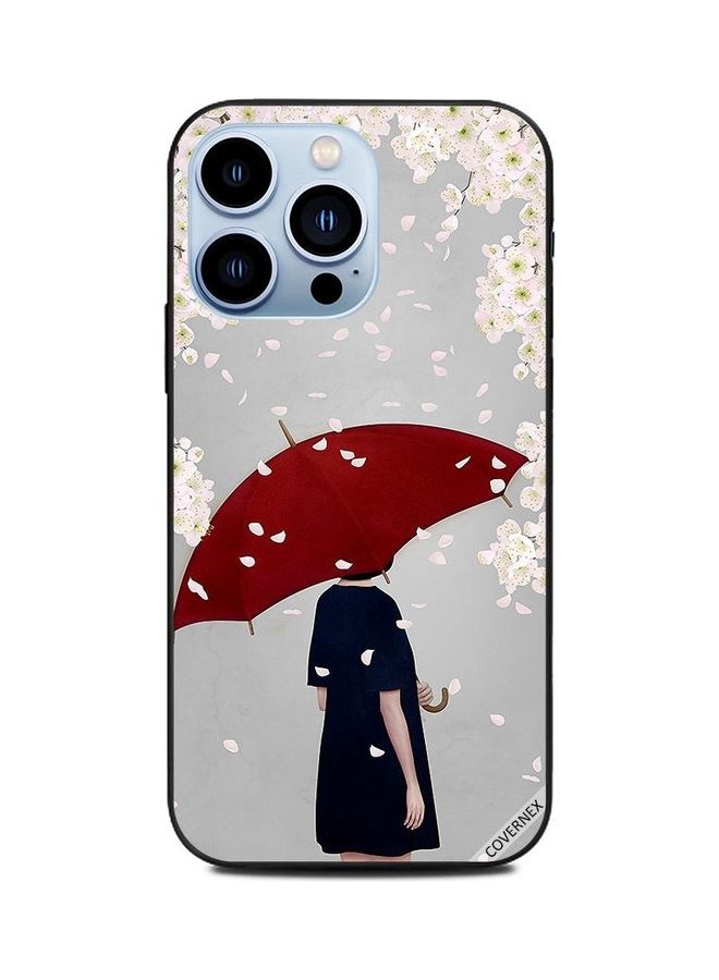 Covernex Girl Under Umbrella Printed Protective Case Cover For Apple iPhone  13 Pro Multicolour - Image 1