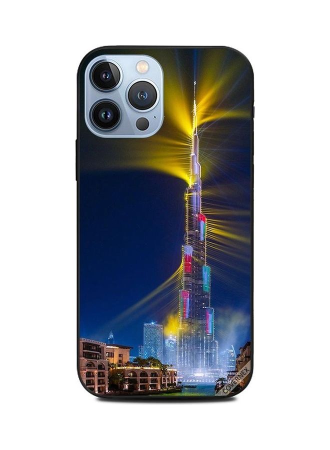 كوفرنيكس غطاء حماية واقٍ بطبعة أعلام دول الخليج العربي على برج خليفة لأبل آيفون 13 برو ماكس متعدد الألوان - Image 1