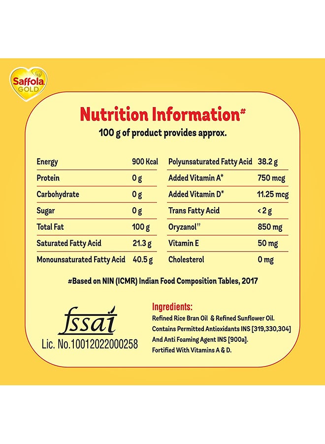Saffola Gold Edible Oil 2Liters  - Image 2