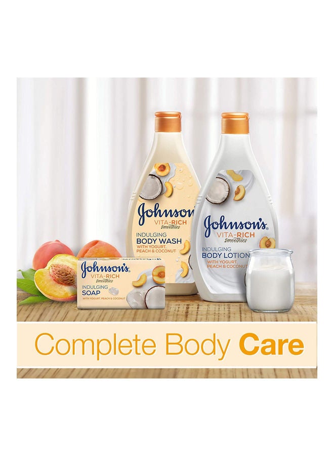 جونسون مرطب الجسم - غني بالفيتامينات، سموزي، لوشن مريح، زبادي، خوخ وجوز الهند - Image 5