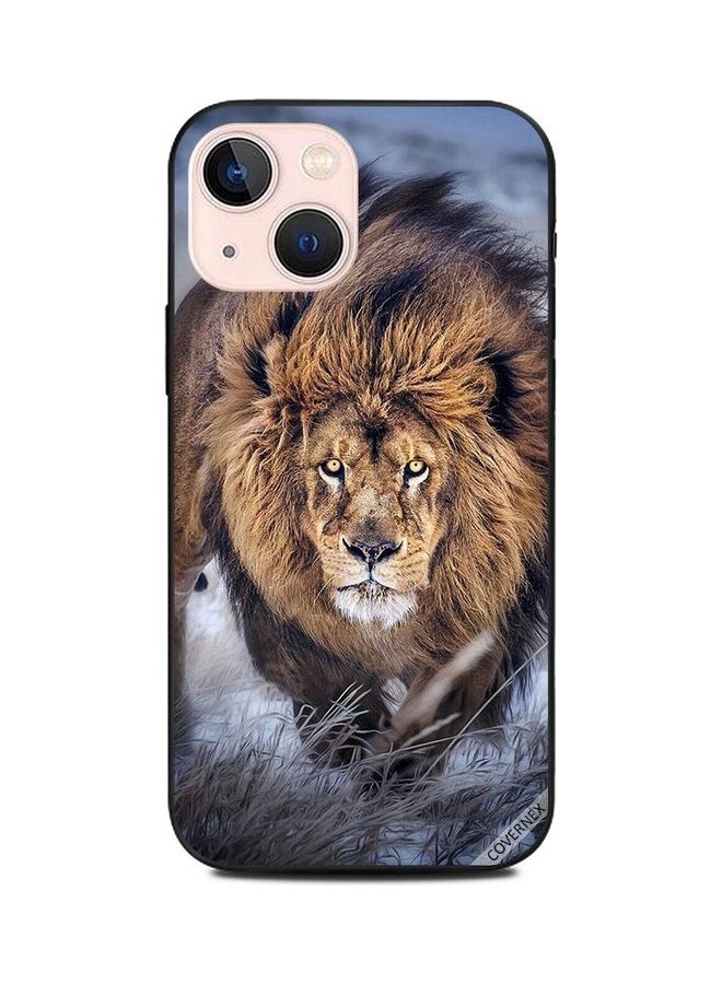 كوفرنيكس غطاء حماية واقٍ بطبعة صورة أسد يتوجه للأمام لهاتف أبل آيفون 13 ميني متعدد الألوان - Image 1