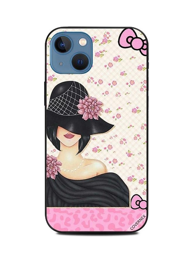 Covernex Girl Hide Face With Hat Printed Protective Case Cover For Apple iPhone 13 Multicolour - Image 1