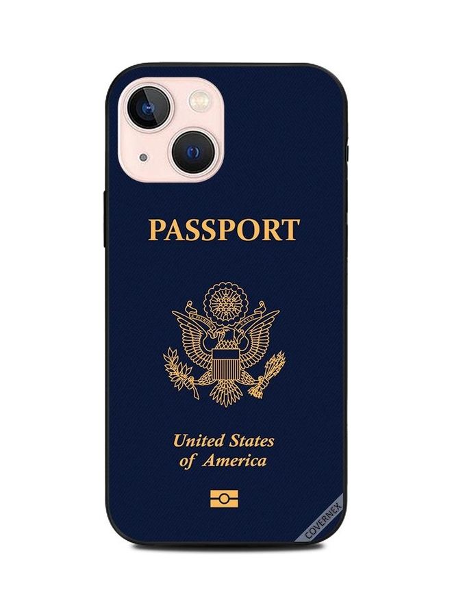 Covernex Usa Passport Printed Protective Case Cover For Apple iPhone 13 Mini Blue - Image 1