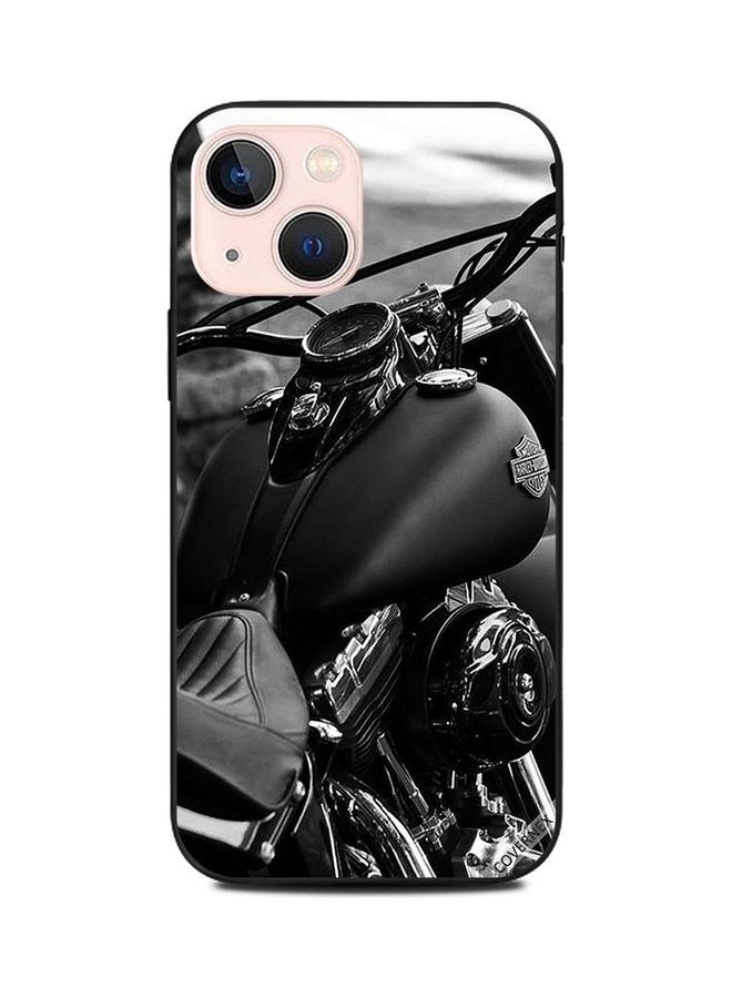 كوفرنيكس غطاء حماية واقٍ بطبعة صورةدراجة نارية تشوبر بدقة عالية الوضوح لهاتف أبل آيفون 13 ميني متعدد الألوان - Image 1