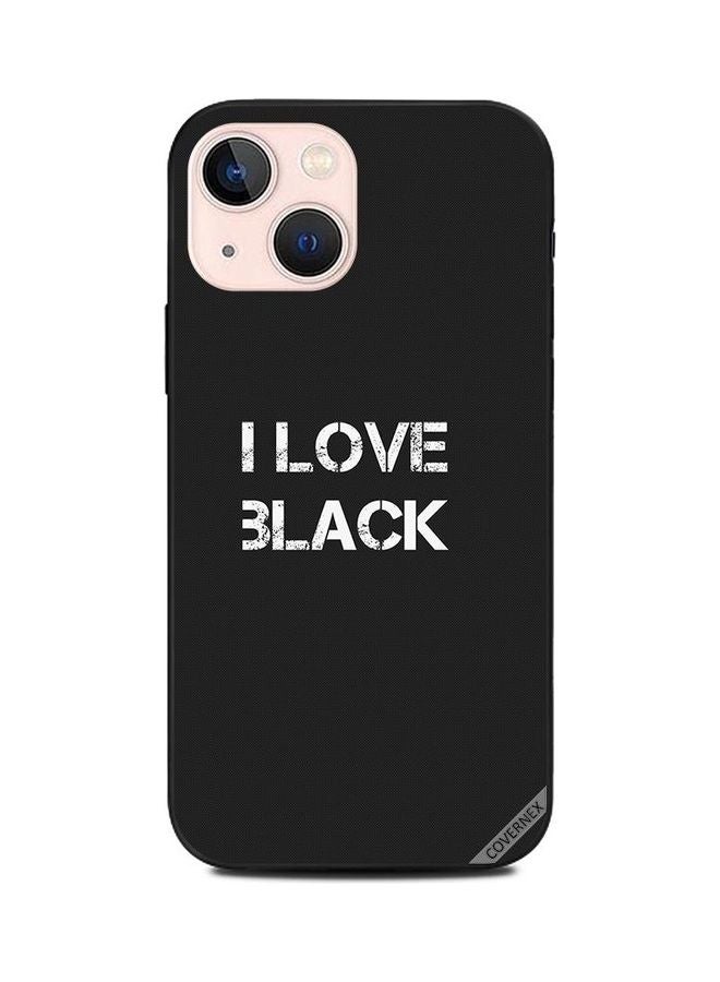 Covernex Apple iPhone 13 Mini Protective Case Cover Printed Featuring I Love Black DESIGN_0283 - Image 1