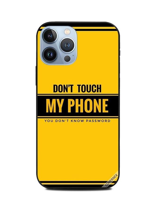 كوفرنيكس غطاء حماية واقٍ بطبعة عبارة "Don't Touch My Phone" لأبل آيفون 13 برو ماكس متعدد الألوان - Image 1