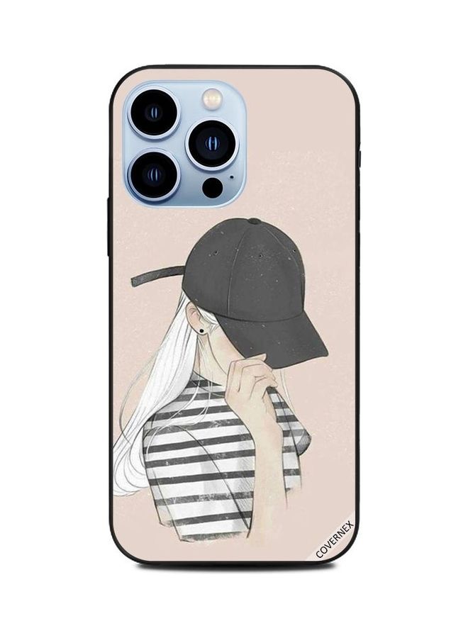 Covernex Protective Case Cover for Apple iPhone 13 Pro Girl Wear Shirt Of Black Strips - Image 1