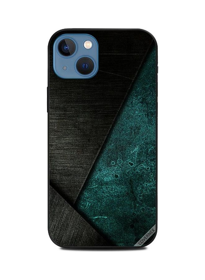 كوفرنيكس غطاء حماية واق لهاتف أبل آيفون 13 نمط أسود وأخضر داكن - Image 1