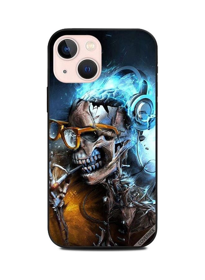Covernex Apple iPhone 13 Mini Protective Case Cover Printed Featuring Head Man ing & Listening Music DESIGN_0184 - Image 1