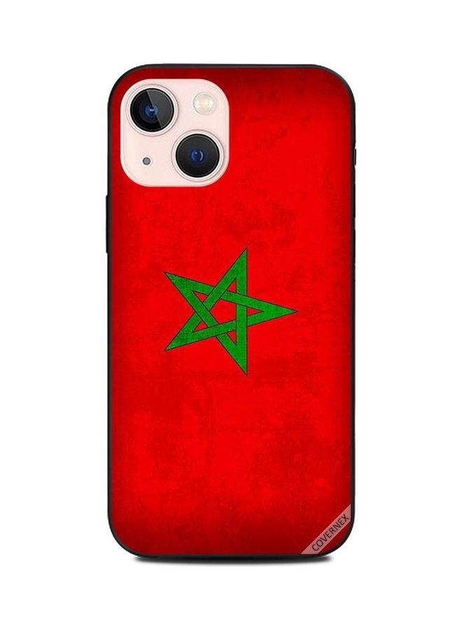 Covernex Morocco Flag Vintage Printed Protective Case Cover For Apple iPhone 13 Mini Red/Green - Image 1