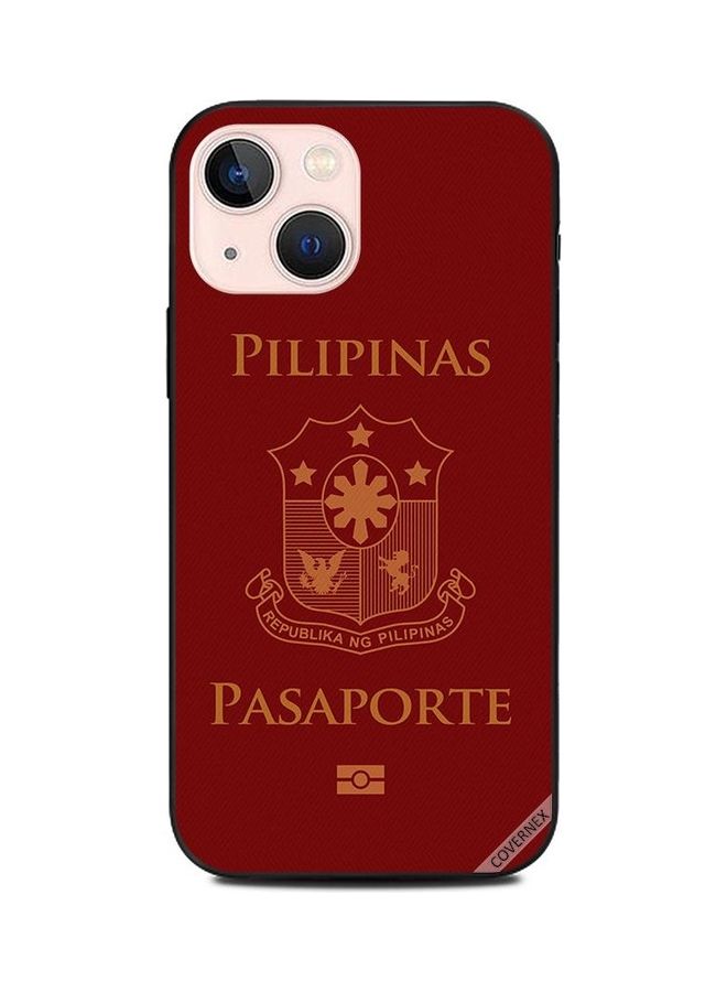 Covernex Pilipinas Passport Printed Protective Case Cover For Apple iPhone 13 Mini Red - Image 1