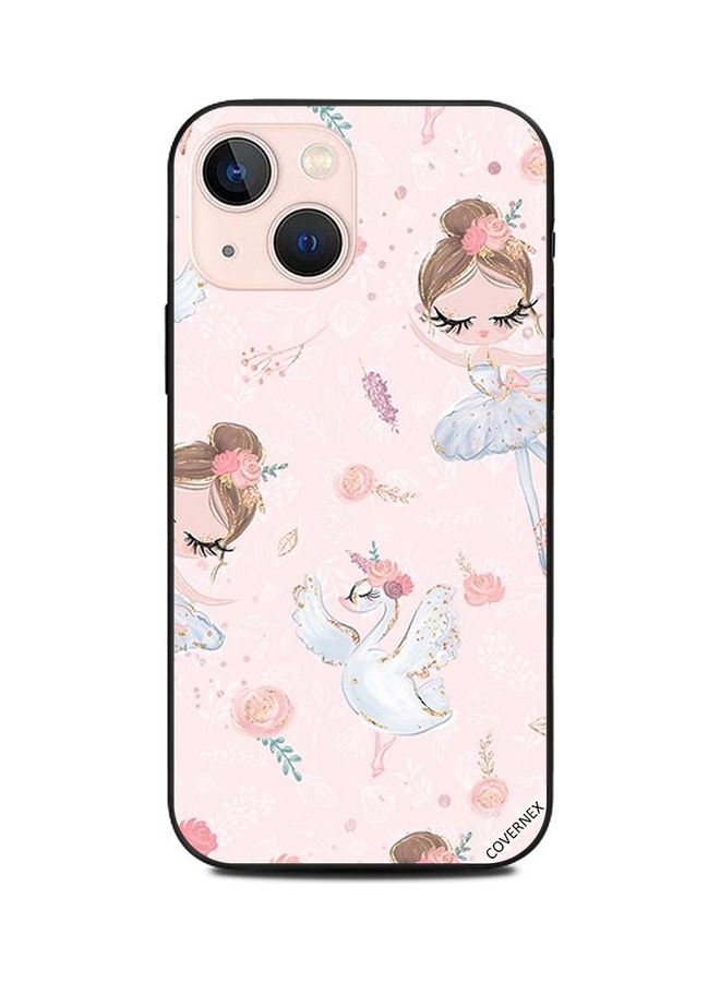 كوفرنيكس غطاء حماية واقٍ لهاتف أبل آيفون 13 ميني نمط فتاة دولي وزهور - Image 1