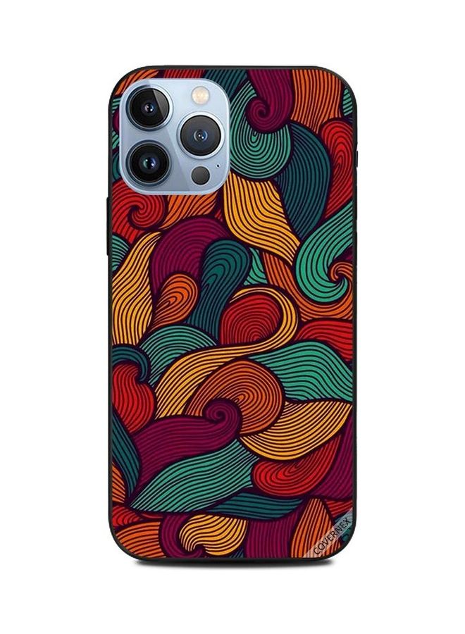 كوفرنيكس غطاء حماية واقٍ لهاتف أبل آيفون 13 برو ماكس تصميم متعرج ملون - Image 1